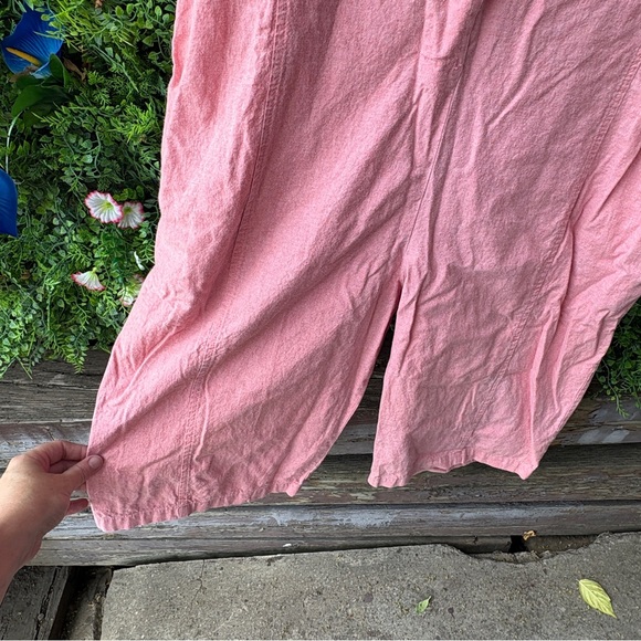 Cottage Core Vintage Pink Floral Embroidered Shorts Jumpsuit - Picture 2 of 11